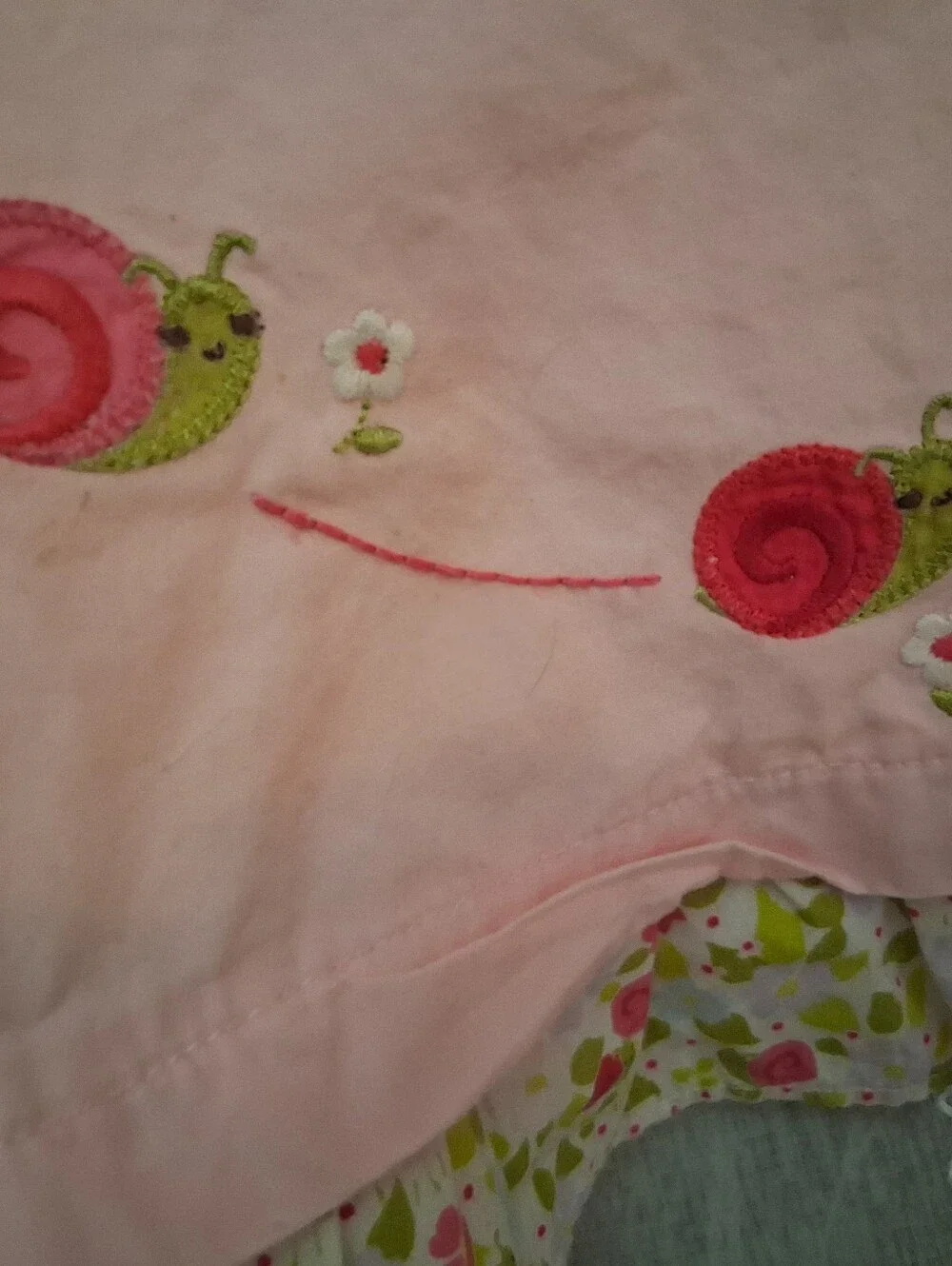 Gymboree 2011 Mini Blooms Pink Snail Appliqued Dress With Matching Pants